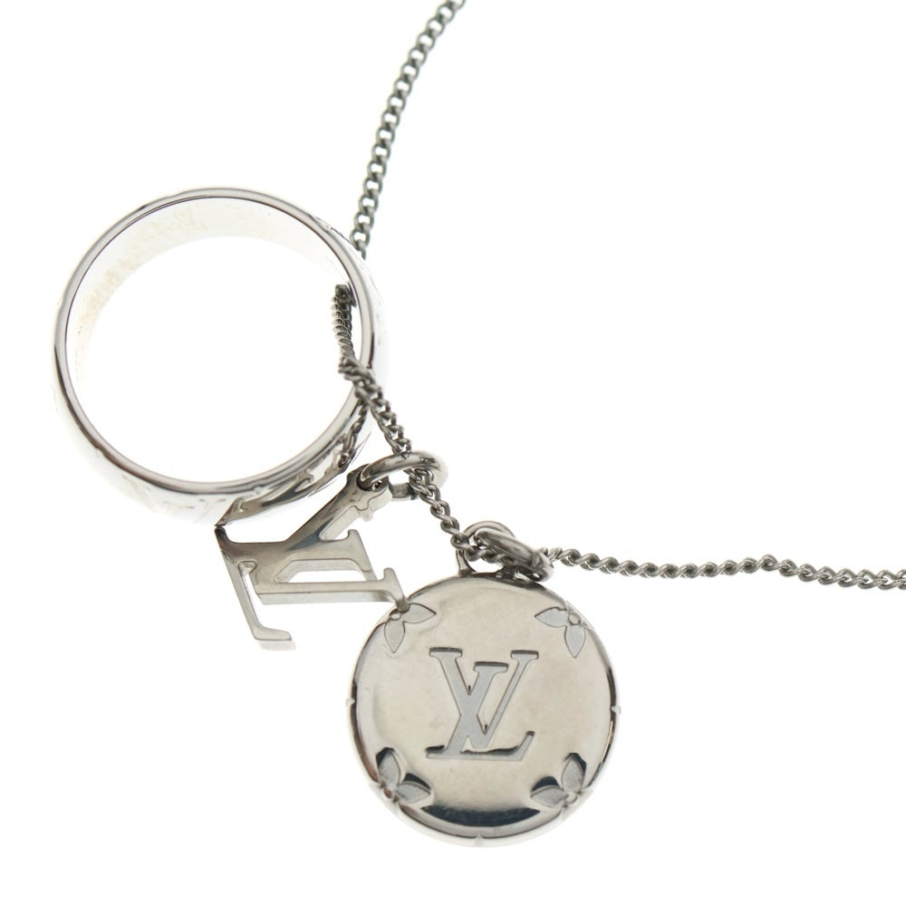 LOUIS VUITTON(ルイヴィトン) モノグラム リング ネックレス シルバー メタル ペンダント M62485