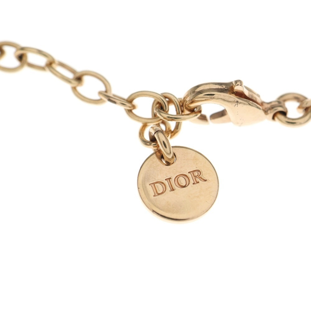 Christian Dior(クリスチャンディオール) Petit CD ロゴ ブレスレット ラインストーン ピンクゴールド GP レディース