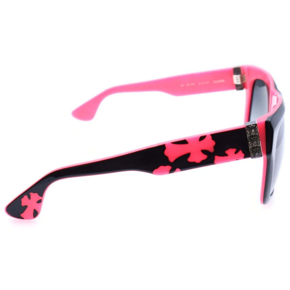 CHROME HEARTS(クロムハーツ) SLHORE ピラミッドクロススタッズ バイカラー ウェリントンフレーム カラーレンズ サングラス メガネ 眼鏡 アイウェア ブラック/ピンク