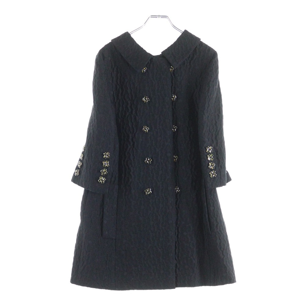 DOLCE & GABBANA(ドルチェアンドガッバーナ) セットアップ ダブルブレスト ロングジャケット コート 2タック ショート ハーフパンツ ショーツ ブラック レディース F0C92T