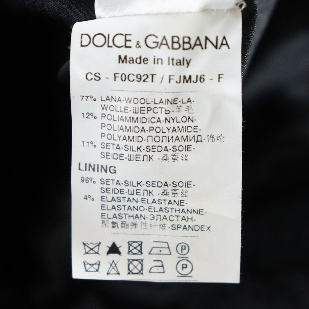 DOLCE & GABBANA(ドルチェアンドガッバーナ) セットアップ ダブルブレスト ロングジャケット コート 2タック ショート ハーフパンツ ショーツ ブラック レディース F0C92T