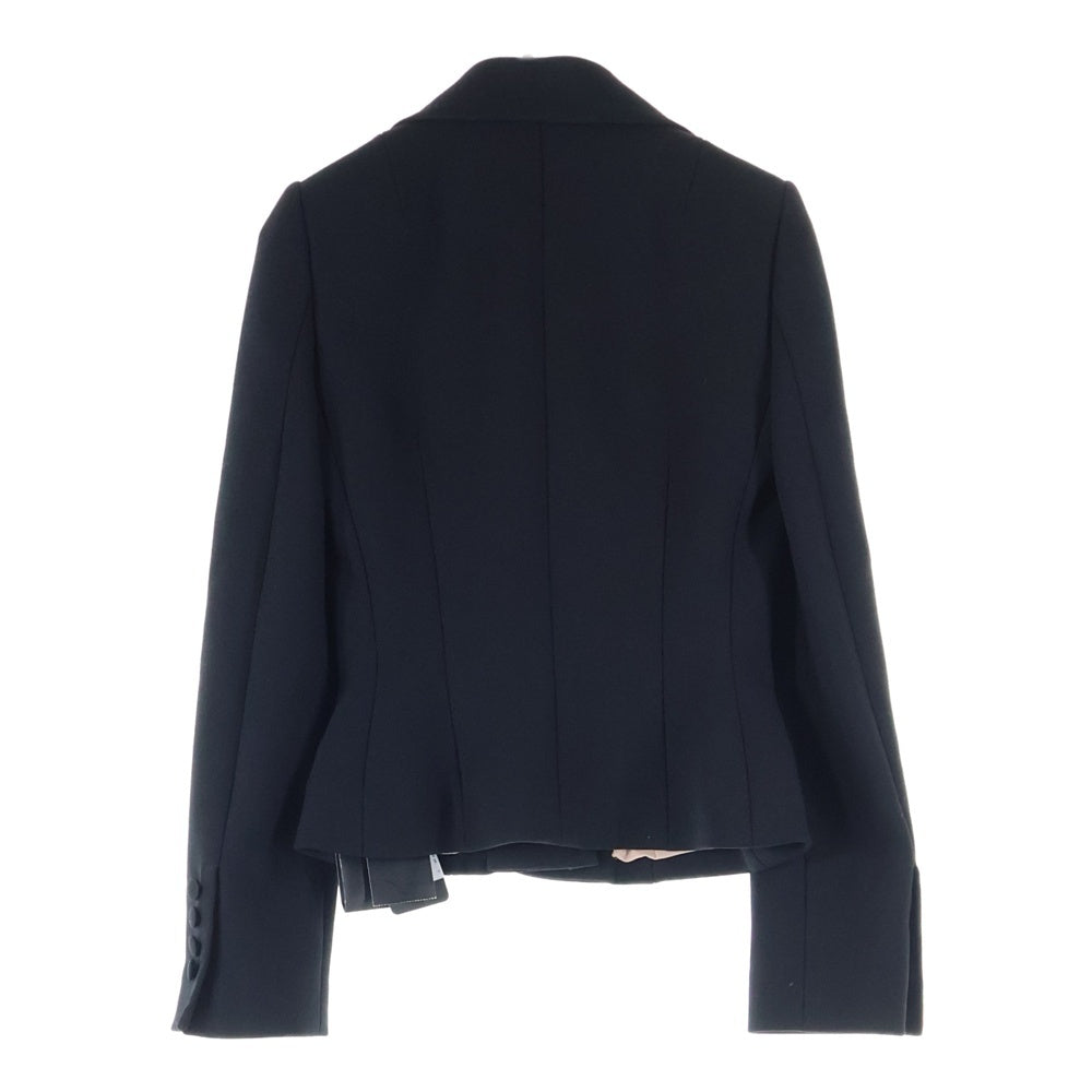 DOLCE & GABBANA(ドルチェアンドガッバーナ) ラウンドラペル スナップボタン 3B テーラードジャケット ブラック レディース F265CT