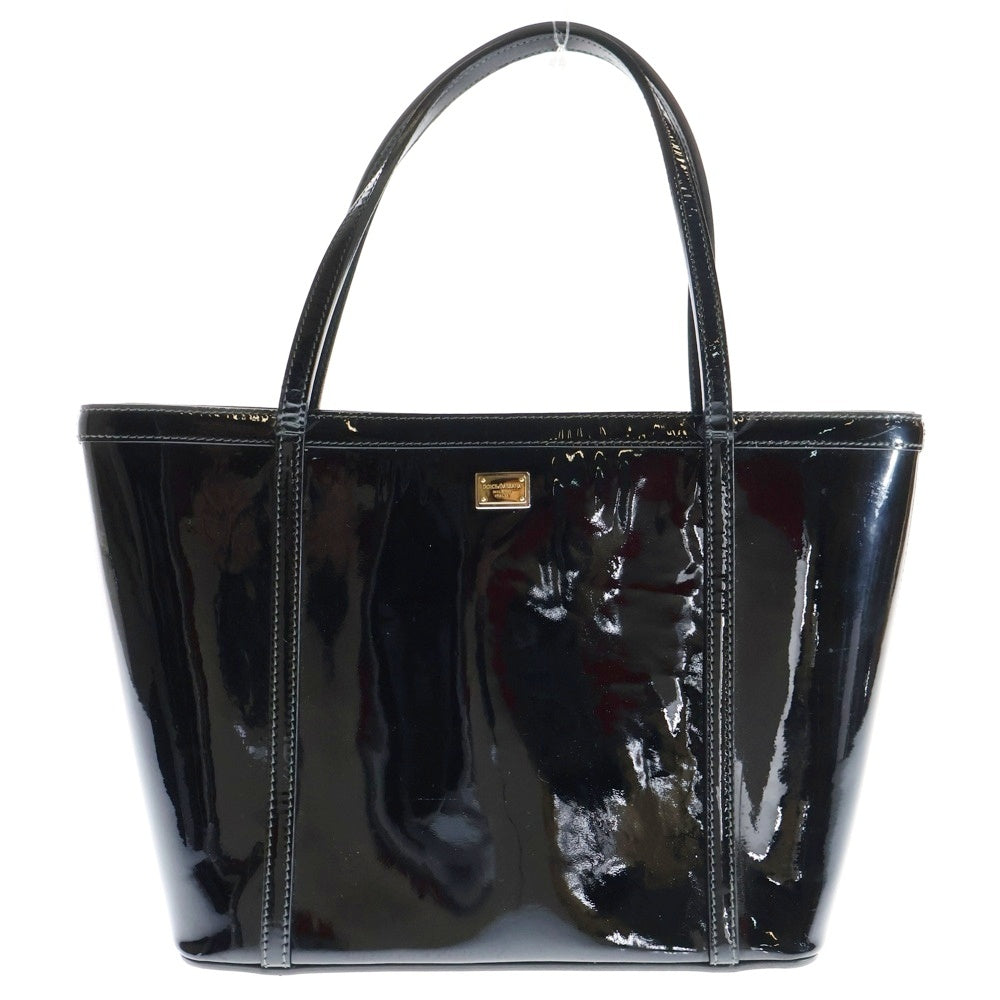 DOLCE & GABBANA(ドルチェアンドガッバーナ) トートバッグ 黒×レオパード エナメル