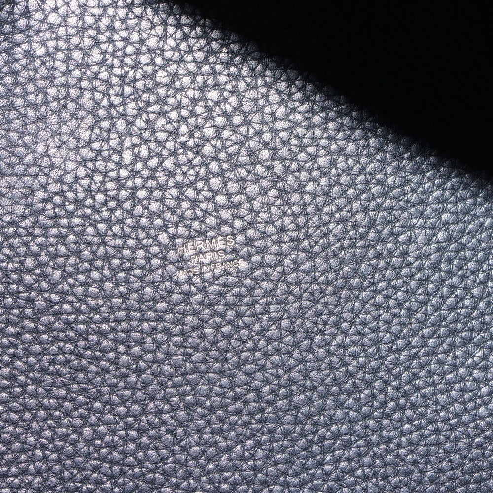 HERMES(エルメス) ピコタンロックMM ブラック トリヨンクレマンス ハンドバッグ シルバー金具 Z刻印 レディース