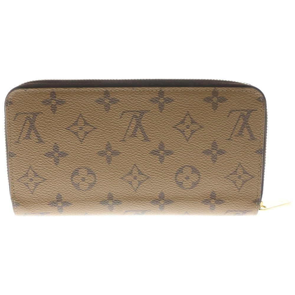 LOUIS VUITTON(ルイヴィトン) モノグラム・リバース ジッピーウォレット レザー ブラウン 長財布 M82444 ICタイプ レディース