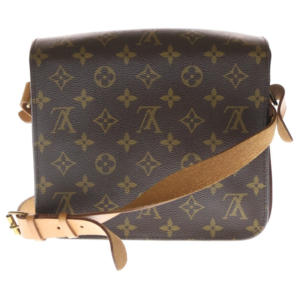 LOUIS VUITTON(ルイヴィトン) カルトシエールMM モノグラム PVC レザー ショルダーバッグ ゴールド金具 ブラウン M51253 レディース