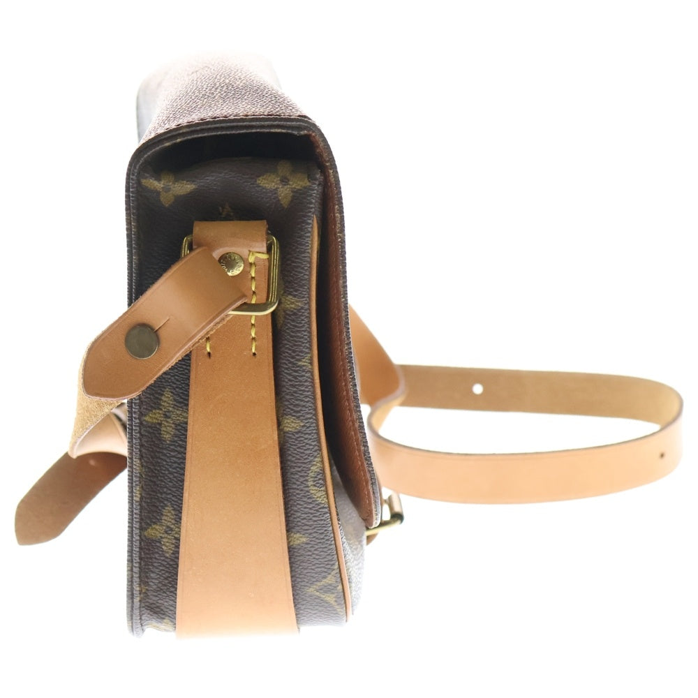 LOUIS VUITTON(ルイヴィトン) カルトシエールMM モノグラム PVC レザー ショルダーバッグ ゴールド金具 ブラウン M51253 レディース