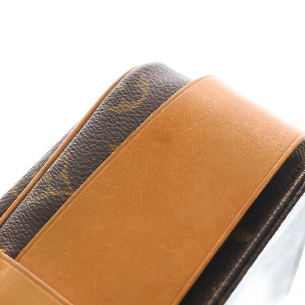 LOUIS VUITTON(ルイヴィトン) カルトシエールMM モノグラム PVC レザー ショルダーバッグ ゴールド金具 ブラウン M51253 レディース