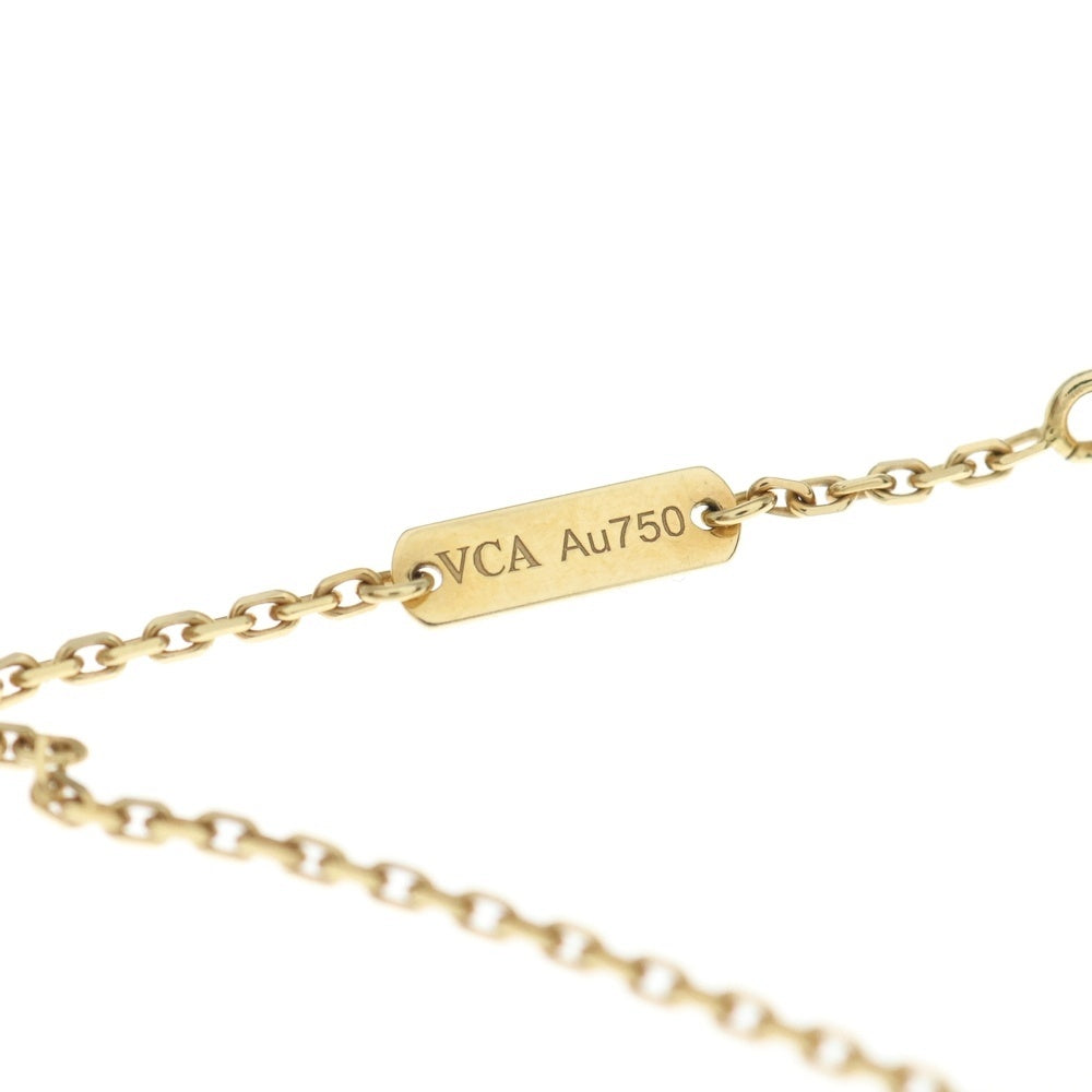 Van Cleef & Arpels(ヴァンクリーフアンドアーペル) ヴィンテージアルハンブラ カーネリアン ネックレス Au750 K18 YG イエローゴールド ペンダント レディース