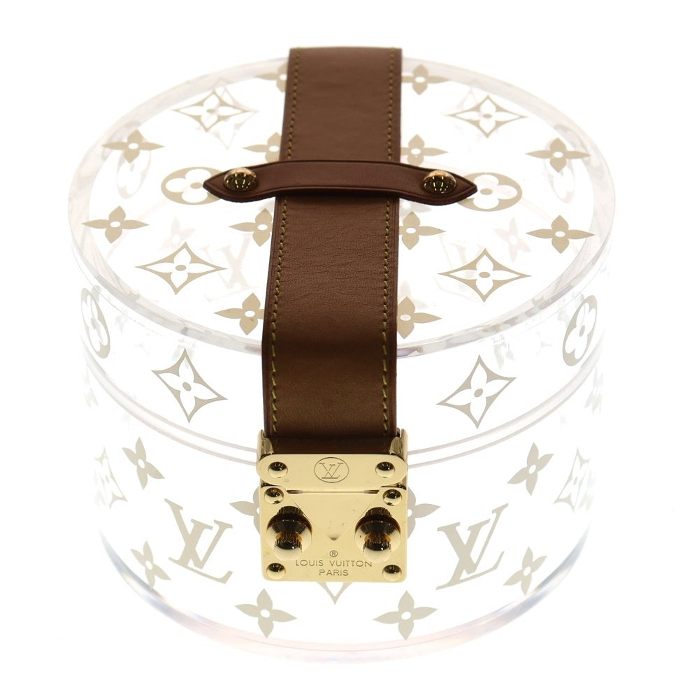 LOUIS VUITTON(ルイヴィトン) モノグラム ボワット スコット コスメケース クリア プラスティック×レザー GI0203