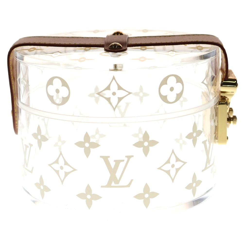 LOUIS VUITTON(ルイヴィトン) モノグラム ボワット スコット コスメケース クリア プラスティック×レザー GI0203