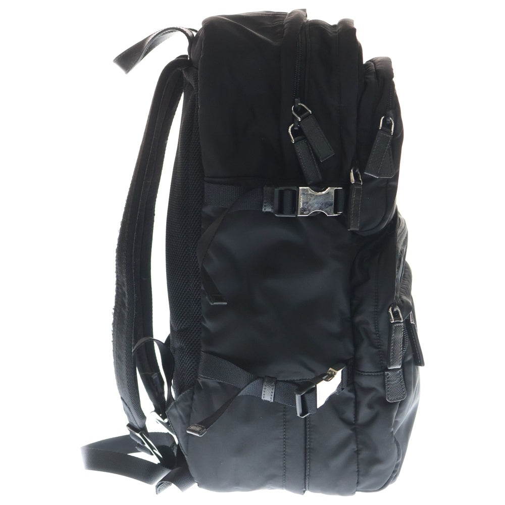 PRADA(プラダ) Re-Nylon リナイロン テスート トライアングルロゴプレート ナイロンバックパック 三角ロゴ リュック 2VZ101 ブラック