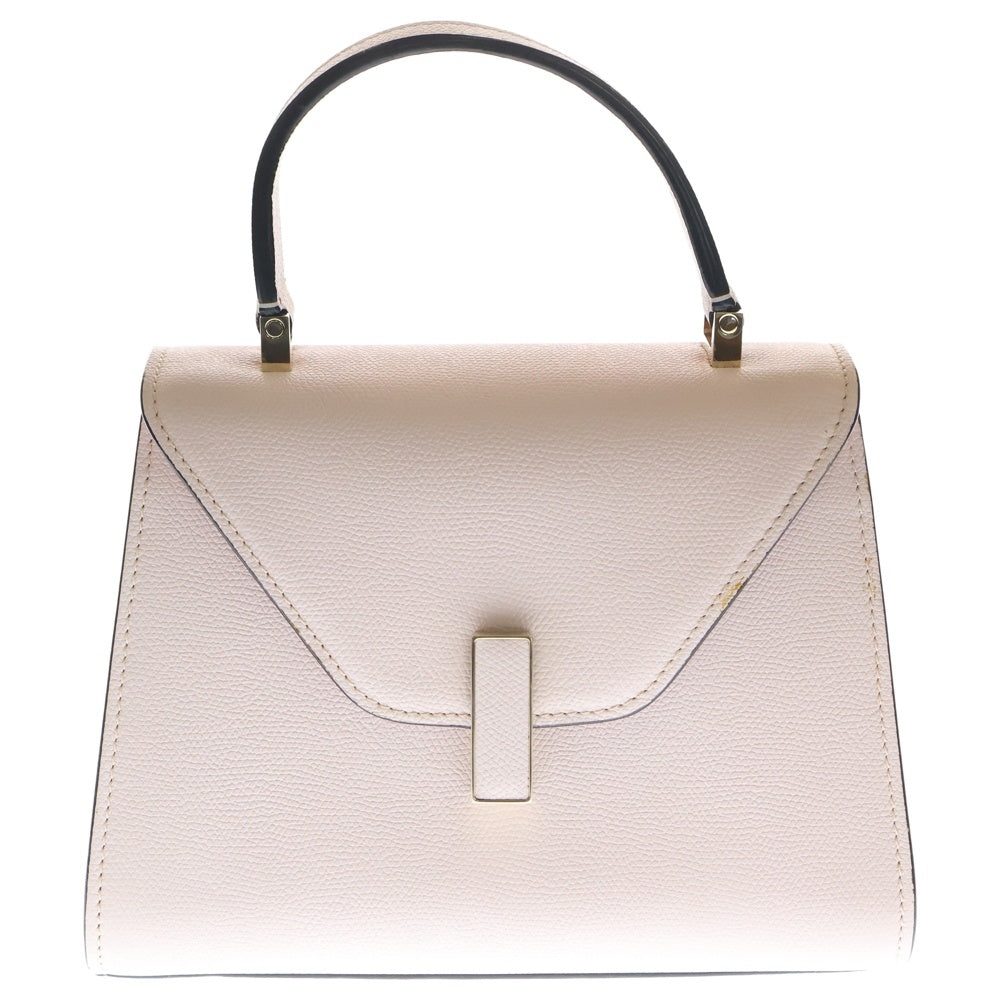 Valextra(ヴァレクストラ) ミニイジィデ 2wayハンドバッグ ショルダーバッグ ライトピンク レザー ゴールド金具 レディース