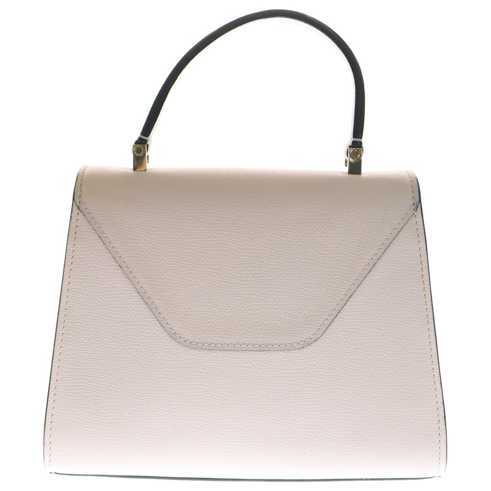 Valextra(ヴァレクストラ) ミニイジィデ 2wayハンドバッグ ショルダーバッグ ライトピンク レザー ゴールド金具 レディース