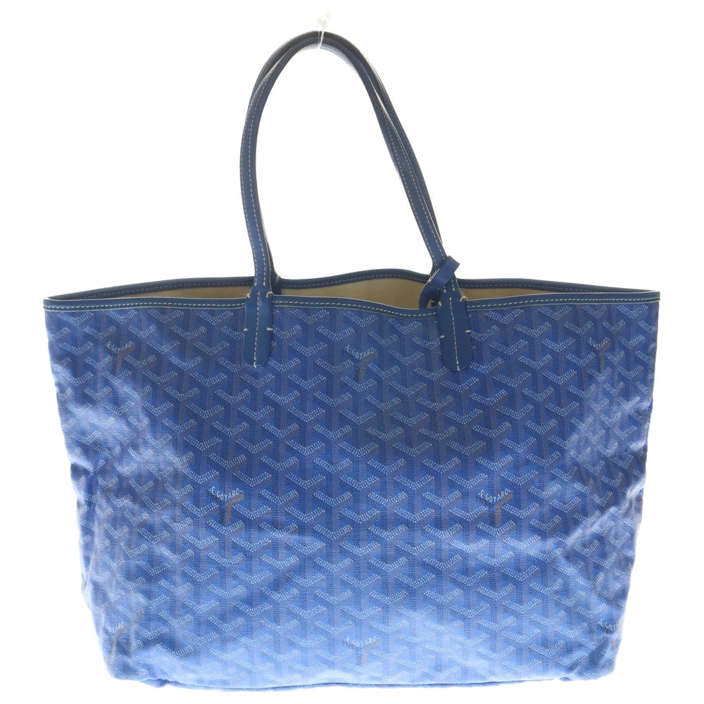 GOYARD(ゴヤール) サンルイPM PVCコーティングキャンバス レザー トートバッグ ブルー