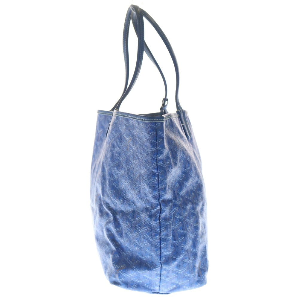 GOYARD(ゴヤール) サンルイPM PVCコーティングキャンバス レザー トートバッグ ブルー