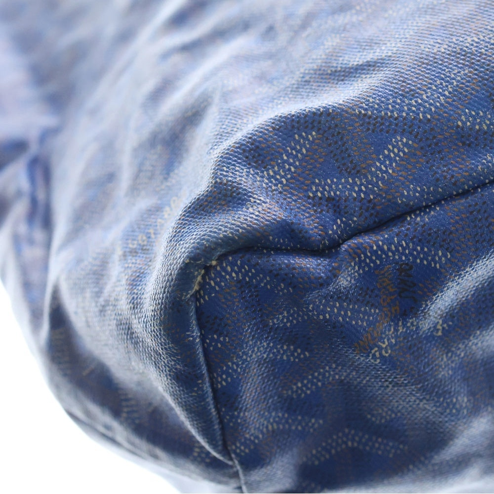 GOYARD(ゴヤール) サンルイPM PVCコーティングキャンバス レザー トートバッグ ブルー