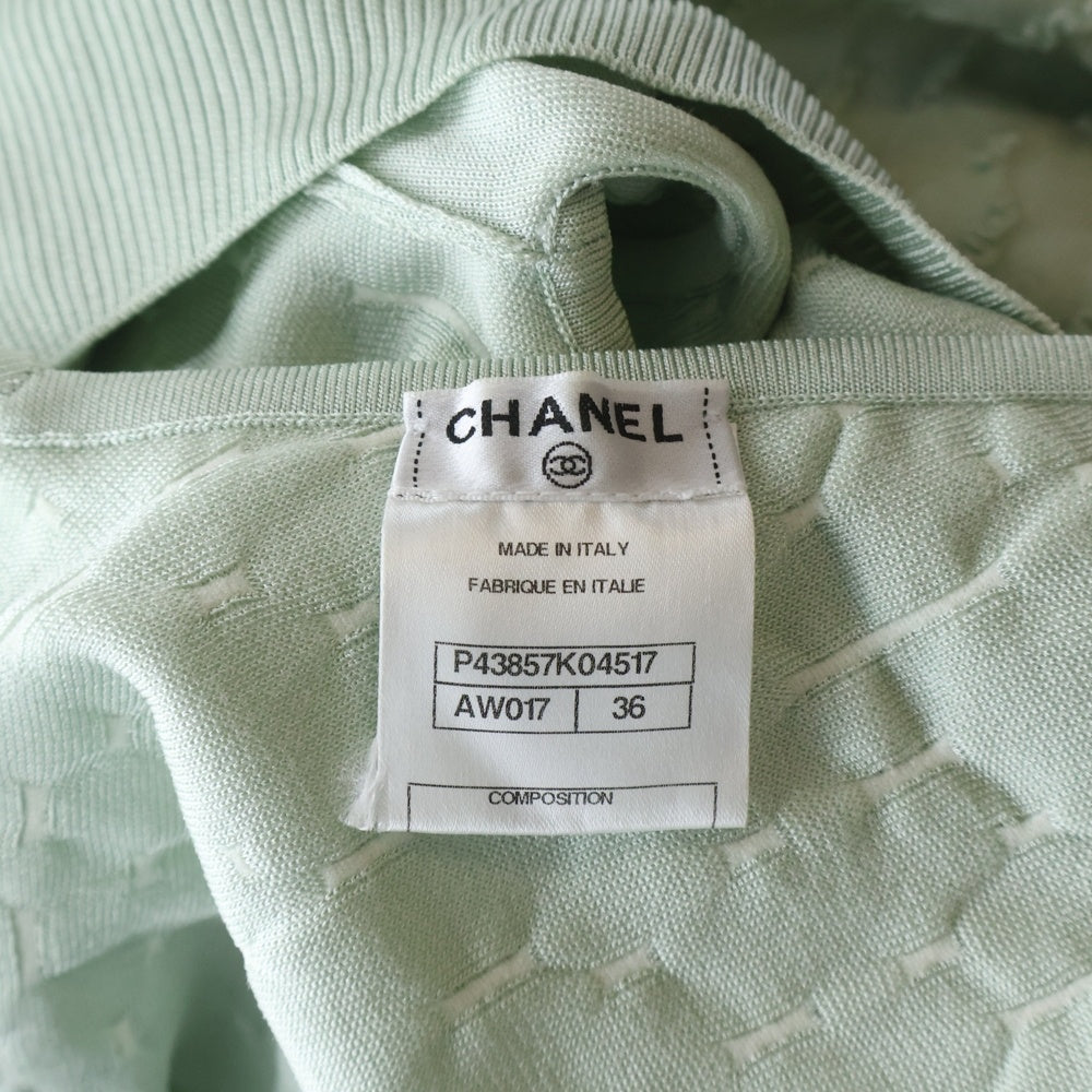 CHANEL(シャネル) ノースリーブニット ライトグリーン P43857K04517 AW017 レディース