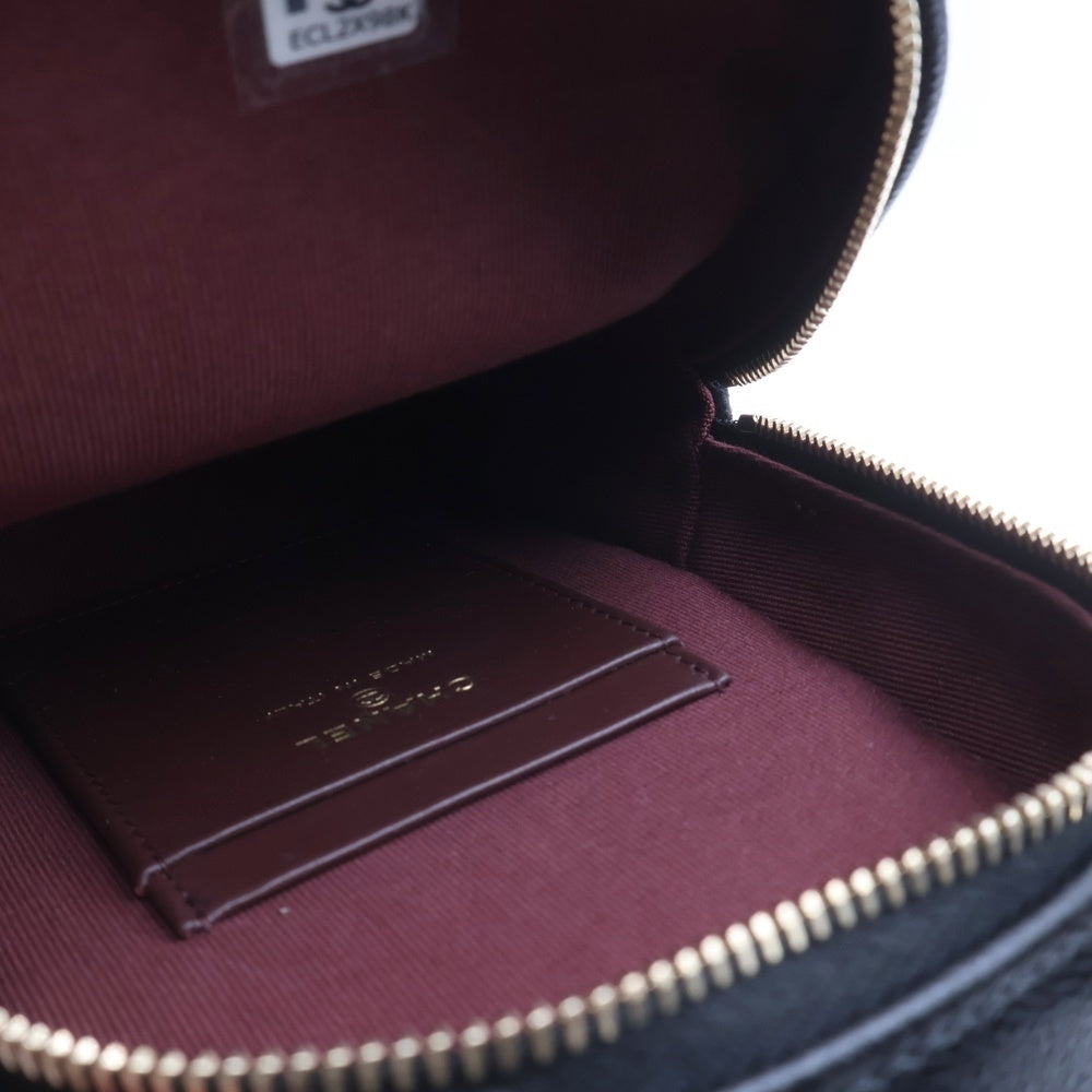 CHANEL(シャネル) マトラッセ ミニリュック ココマーク キャビアスキン レザー チェーン リュックサック バックパック ゴールド金具 ブラック AP3753