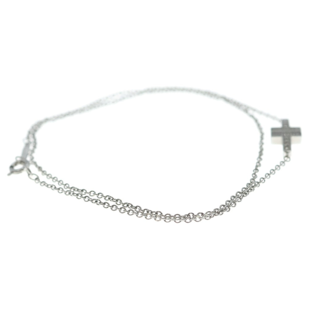 TIFFANY & Co.(ティファニー) T TWO ダイヤ ダブルチェーン ブレスレット Au750 K18 WG ホワイトゴールド レディース