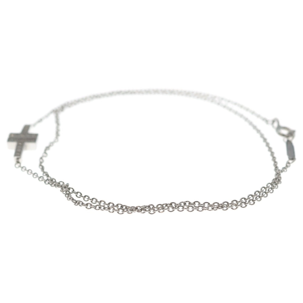 TIFFANY & Co.(ティファニー) T TWO ダイヤ ダブルチェーン ブレスレット Au750 K18 WG ホワイトゴールド レディース
