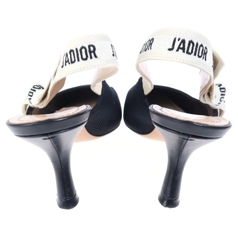 DIOR(ディオール) スリングバック ヒール サンダル パンプス シューズ ブラック レディース