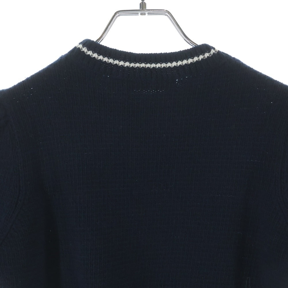 DIOR(ディオール) 22AW Logo S/S Knit Sweater ロゴショートスリーブ半袖ニット ネイビー レディース 224S09AM308