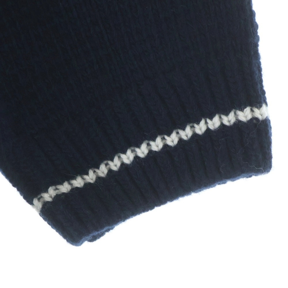 DIOR(ディオール) 22AW Logo S/S Knit Sweater ロゴショートスリーブ半袖ニット ネイビー レディース 224S09AM308