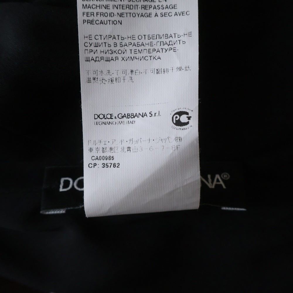 DOLCE & GABBANA(ドルチェアンドガッバーナ) フラワー総柄プリント ボタンデザイン ショートスリーブ ワンピース ブラック レディース F64X6Z