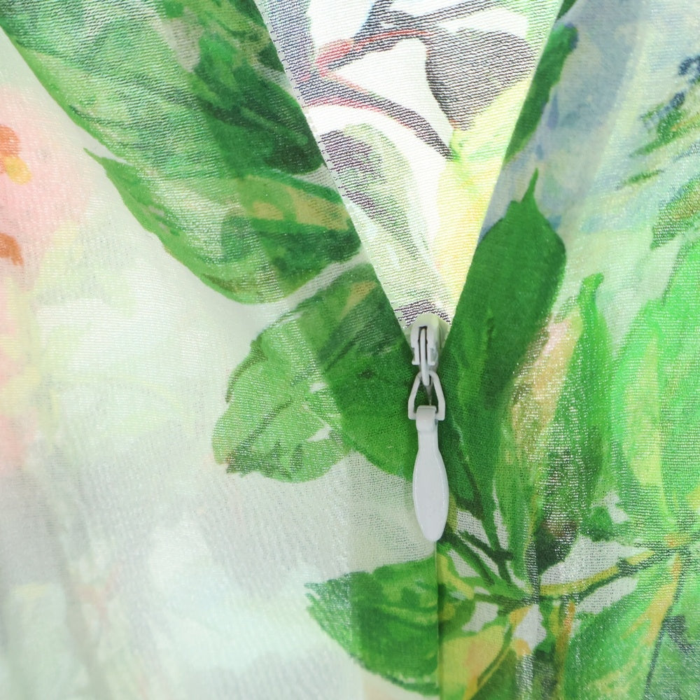 DOLCE & GABBANA(ドルチェアンドガッバーナ) フラワー総柄プリント シルク 長袖トップス ホワイト レディース F789VT