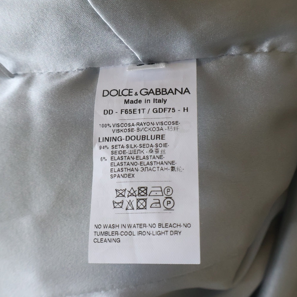 DOLCE & GABBANA(ドルチェアンドガッバーナ) フラワー アジサイ総柄プリント ノースリーブワンピース グリーン レディース F65E1T
