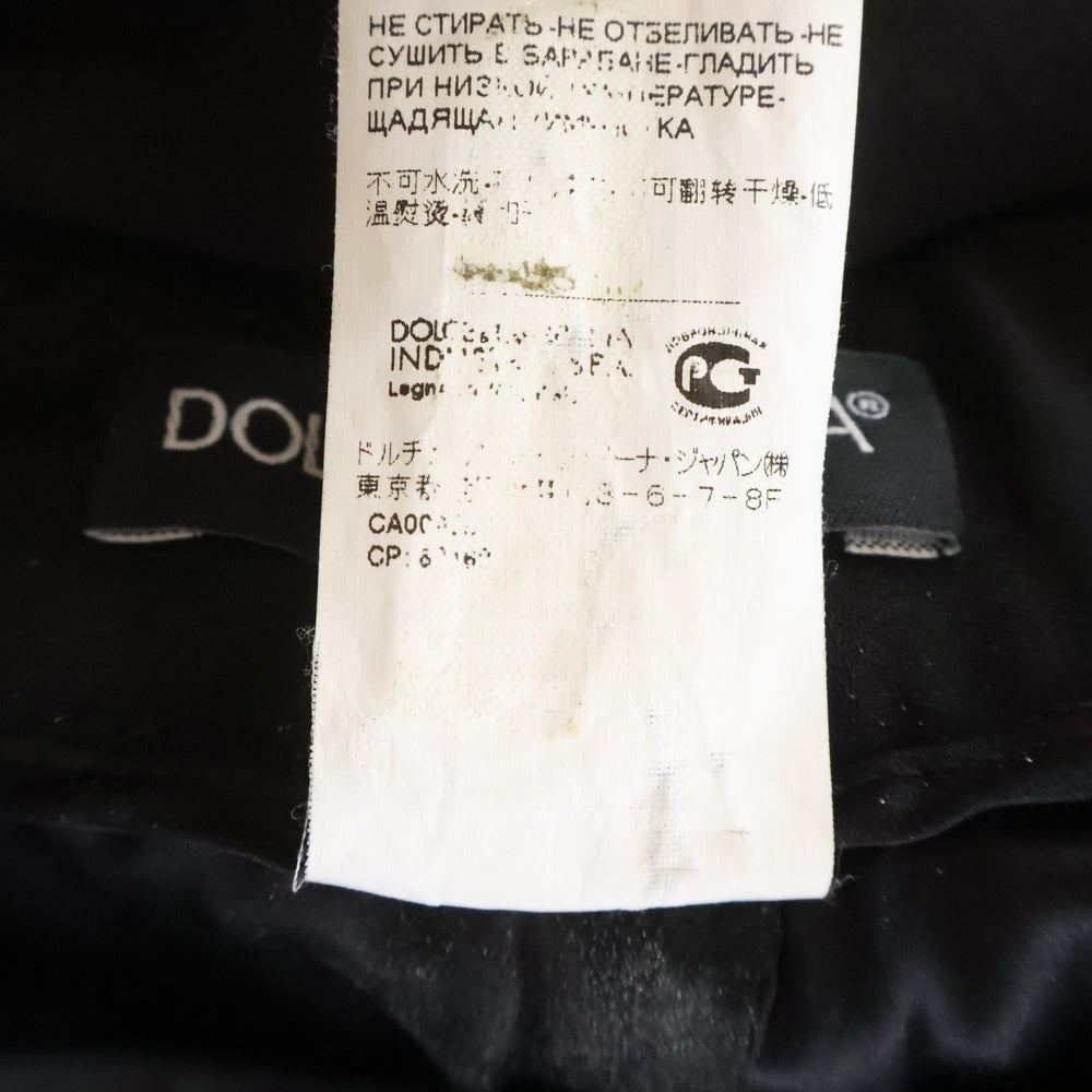 DOLCE & GABBANA(ドルチェアンドガッバーナ) サイドライン ウール スラックス タキシード パンツ ブラック レディース FTDYET