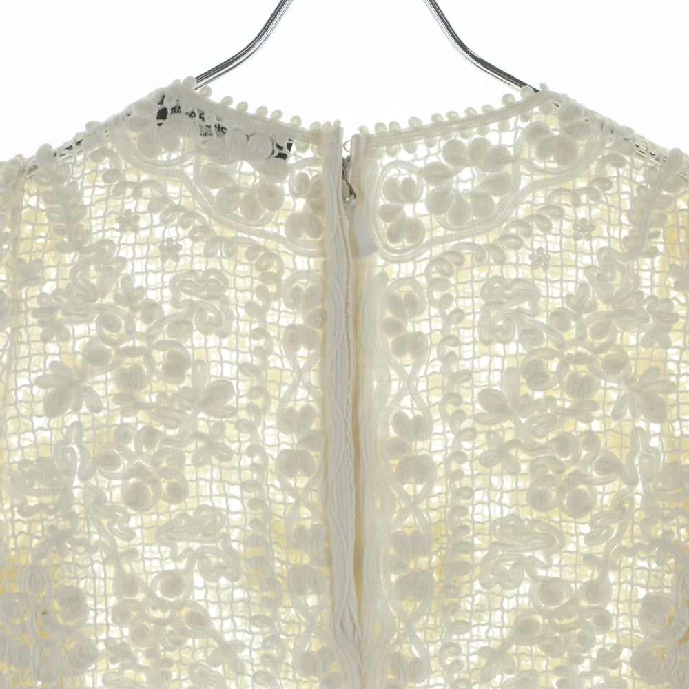 DOLCE & GABBANA(ドルチェアンドガッバーナ) コード刺繍 ハーフスリーブトップス ホワイト レディース FI065K