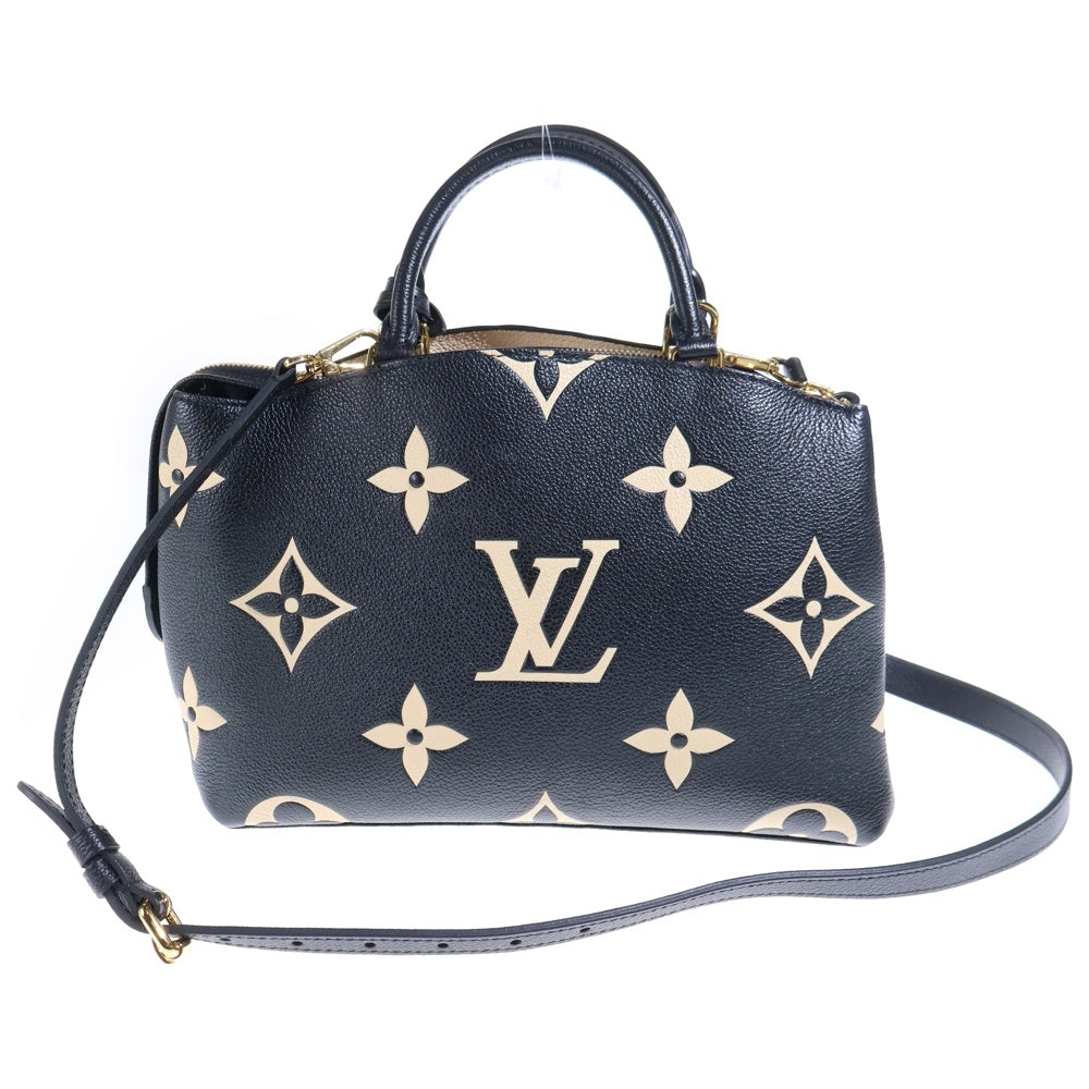 LOUIS VUITTON(ルイヴィトン) プティ パレPM モノグラムジャイアント アンプラント レザー 2WAY ハンド ショルダーバッグ ゴールド金具 ブラック M58913 レディース