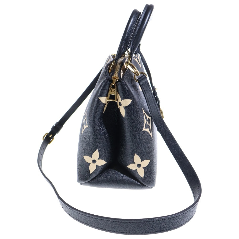 LOUIS VUITTON(ルイヴィトン) プティ パレPM モノグラムジャイアント アンプラント レザー 2WAY ハンド ショルダーバッグ ゴールド金具 ブラック M58913 レディース