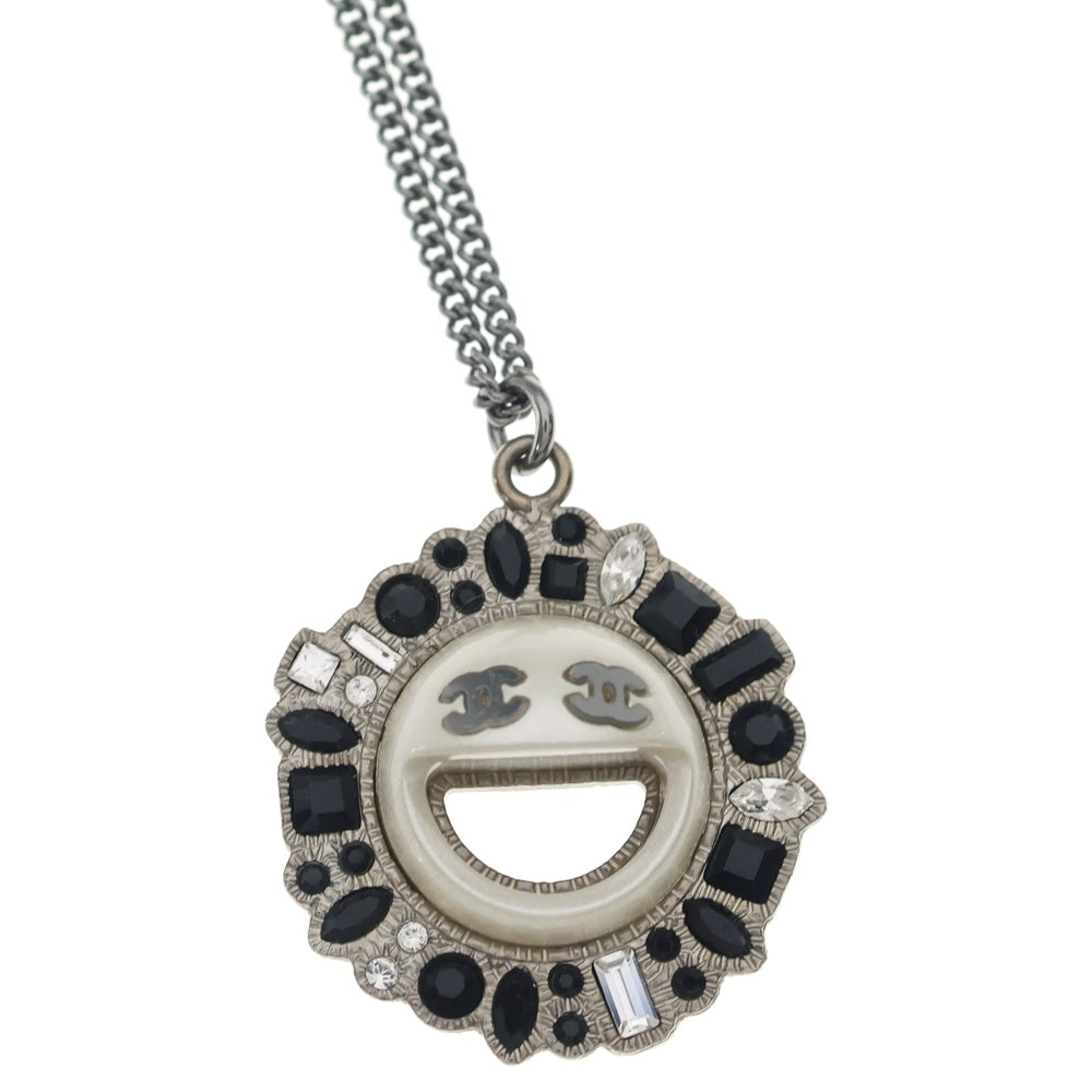CHANEL(シャネル) シャネル スマイルネックレス ストーン ペンダント チェーン シルバー B16K