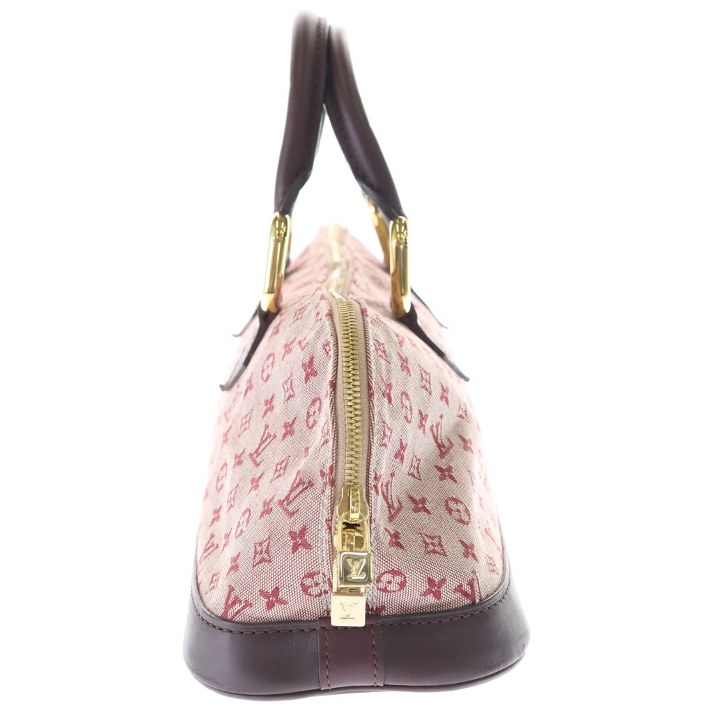 LOUIS VUITTON(ルイヴィトン) モノグラム・ミニキャンバス アルマ・ロン ハンドバッグ ワインレッド×ピンク キャンバス×レザー M92207 ゴールド金具 レディース