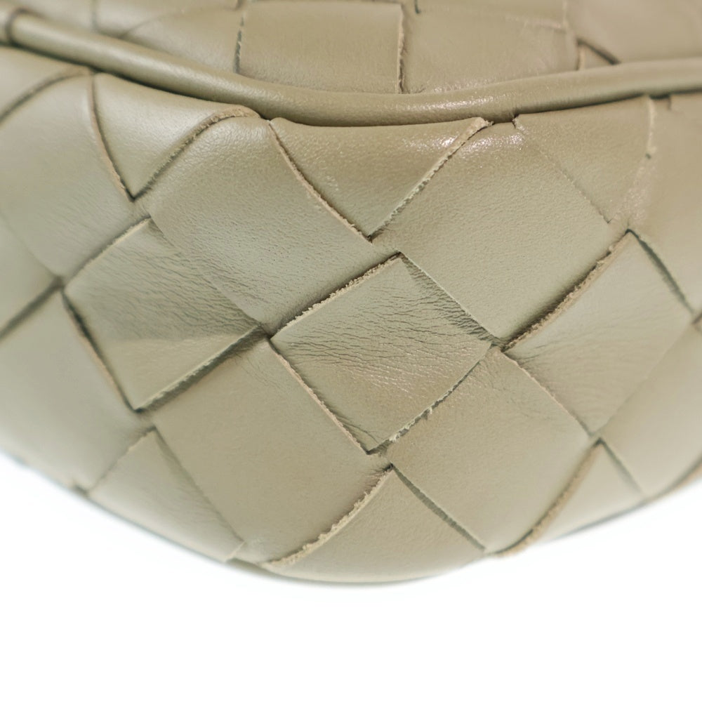 BOTTEGA VENETA(ボッテガヴェネタ) イントレチャート ショルダーバッグ フォンショルダーバッグ ミニバッグ ライトグリーン レザー シルバー金具 レディース
