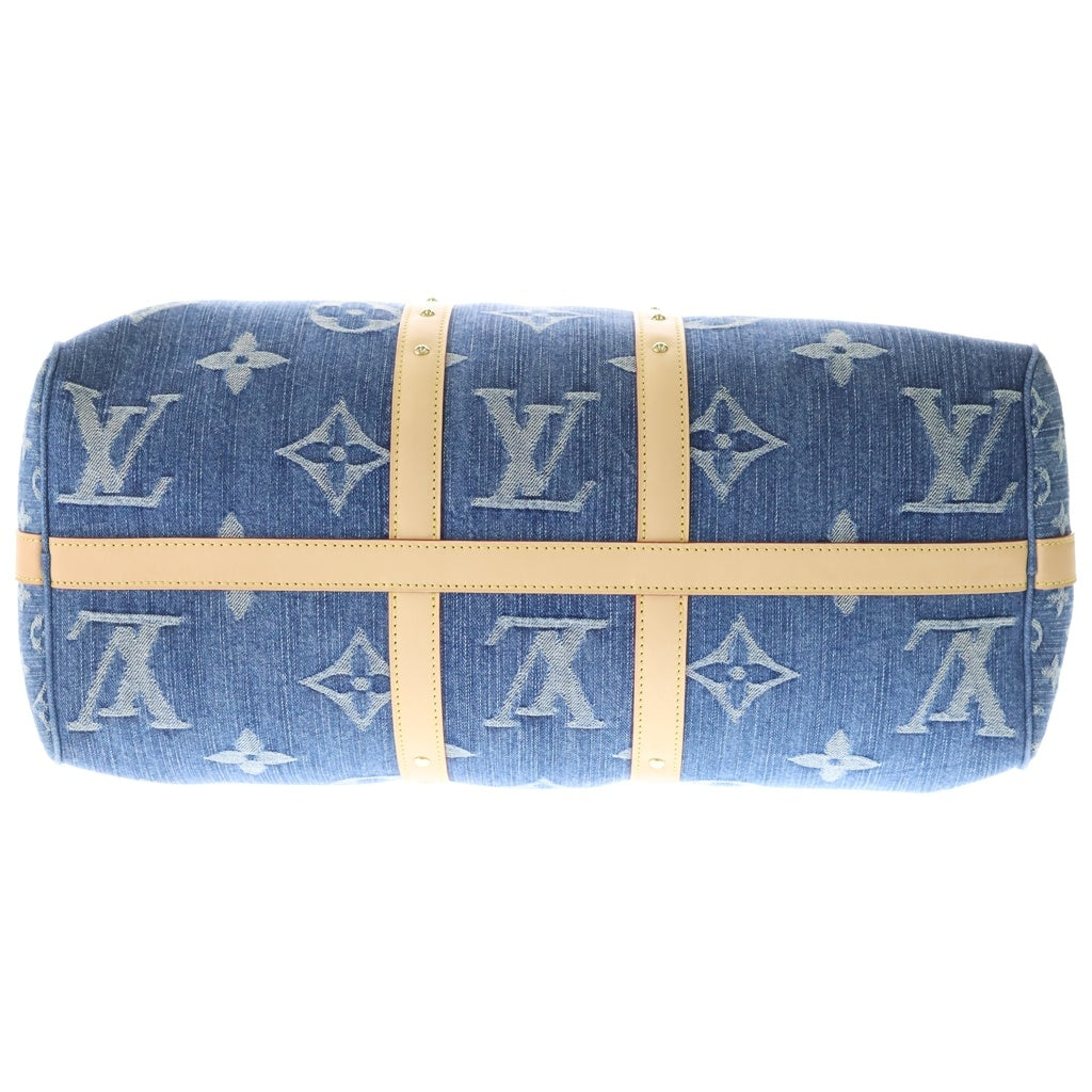LOUIS VUITTON(ルイヴィトン) モノグラムデニム キーポルバンドリエール45 ボストンバッグ ゴールド金具 インディゴ M24315 レディース