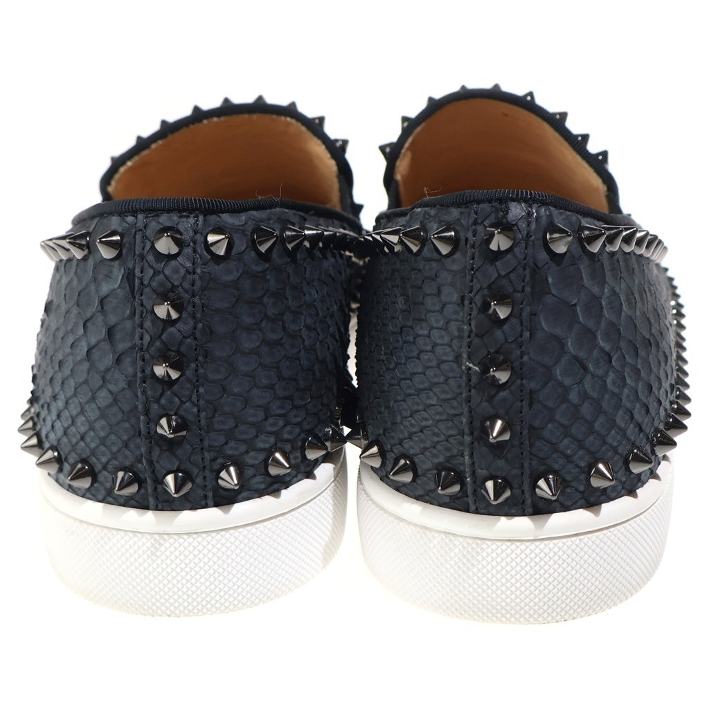 CHRISTIAN LOUBOUTIN(クリスチャンルブタン) PIK BOAT BLACK ピックボートブラックスタッズ スニーカー #40.5 3180363