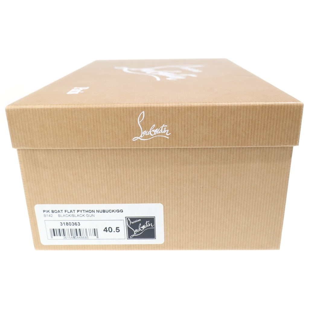 CHRISTIAN LOUBOUTIN(クリスチャンルブタン) PIK BOAT BLACK ピックボートブラックスタッズ スニーカー #40.5 3180363