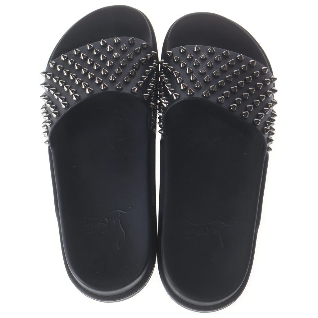 CHRISTIAN LOUBOUTIN(クリスチャンルブタン) POOL FUN FLAT CALF プールファンフラットカーフ スタッズサンダル ブラック #41.5 1201293