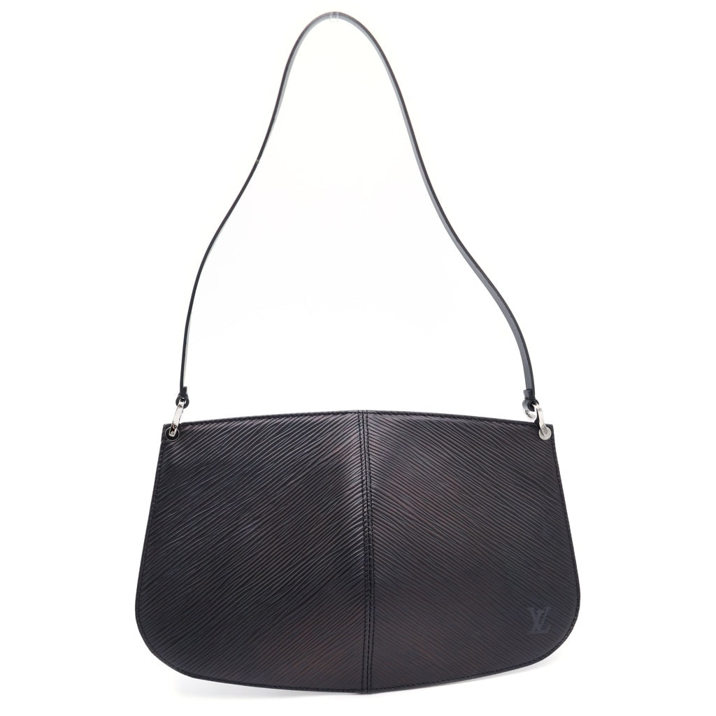 LOUIS VUITTON(ルイヴィトン) エピ ポシェット ドゥミ リュンヌ ワンショルダーバッグ ミニバッグ ブラック レザー M52622 シルバー金具 レディース
