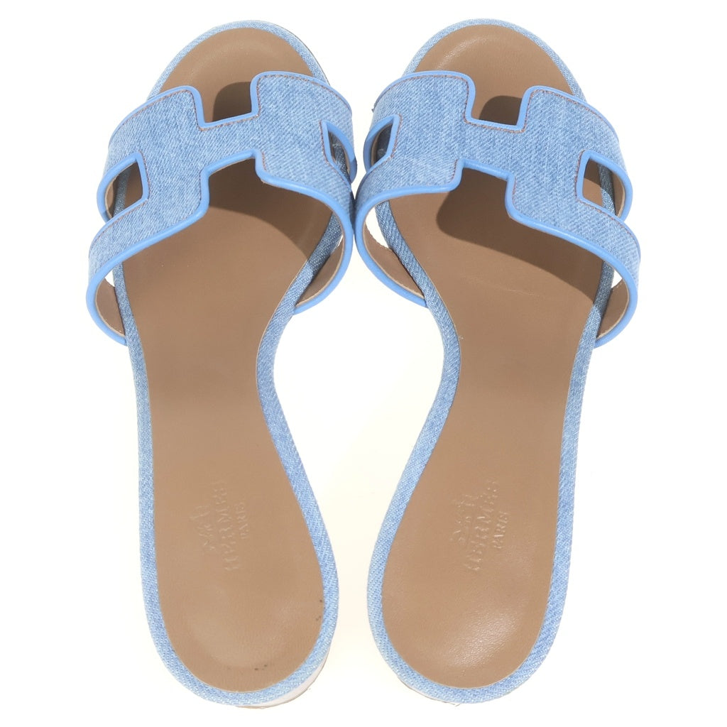 Roger Vivier(ロジェヴィヴィエ) ヴィヴランライトファブリックサンダル ライトブルー #38 レディース