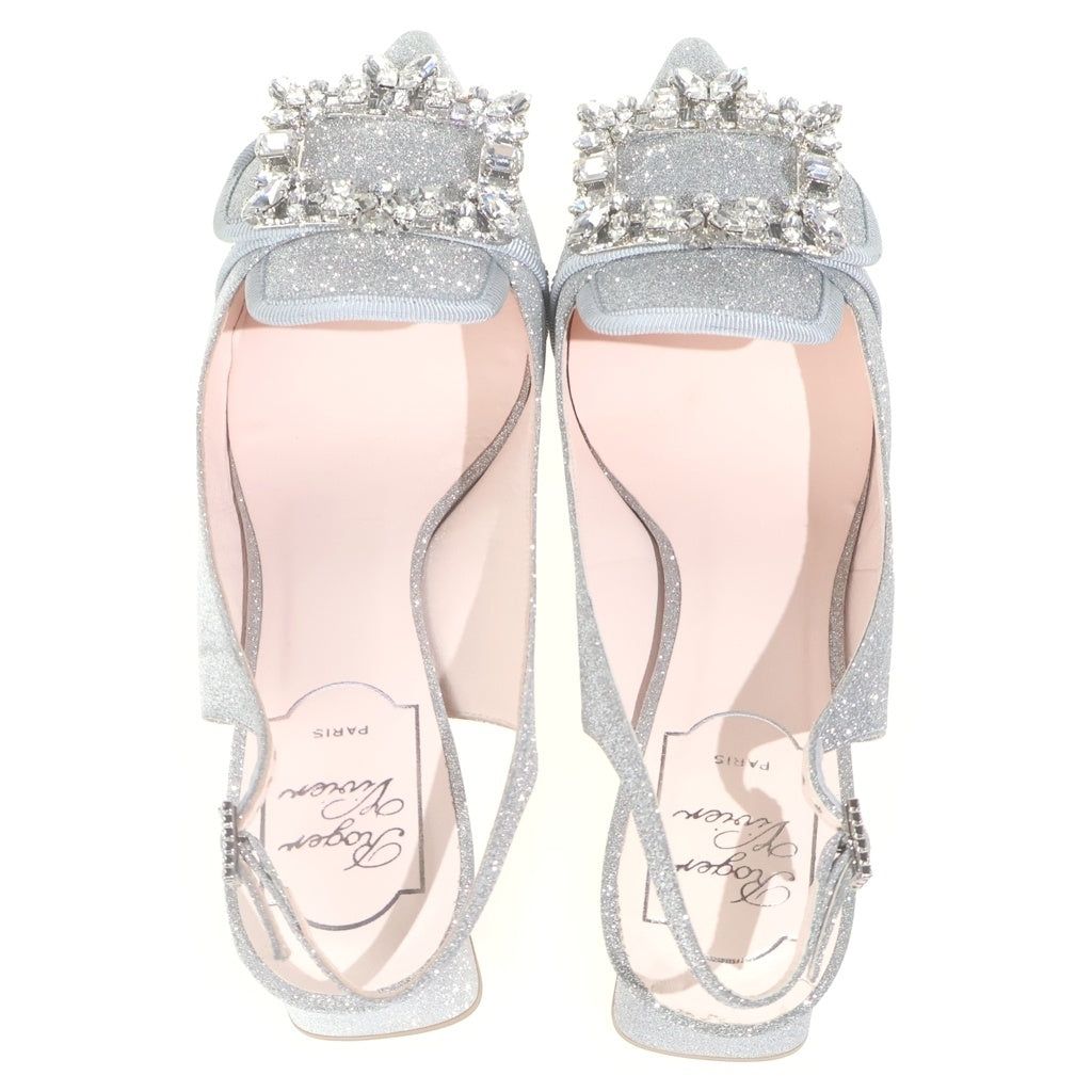 Roger Vivier(ロジェヴィヴィエ) シルバーグリッターパンプス #37 レディース