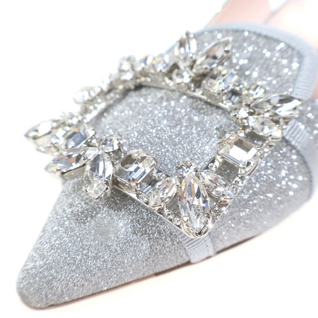 Roger Vivier(ロジェヴィヴィエ) シルバーグリッターパンプス #37 レディース