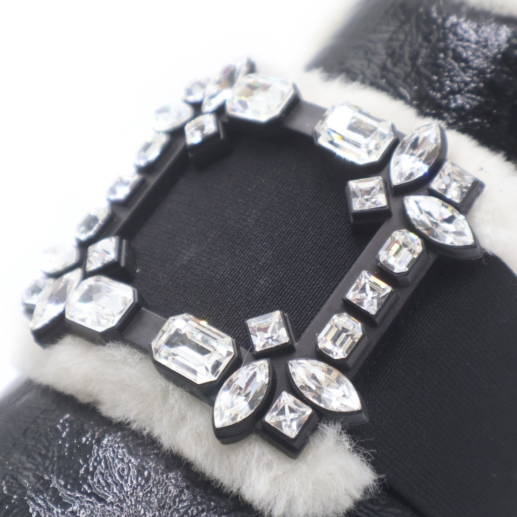 Roger Vivier(ロジェヴィヴィエ) ヴィヴランパテントレザービジュースニーカー ブラック #37 1/2 レディース