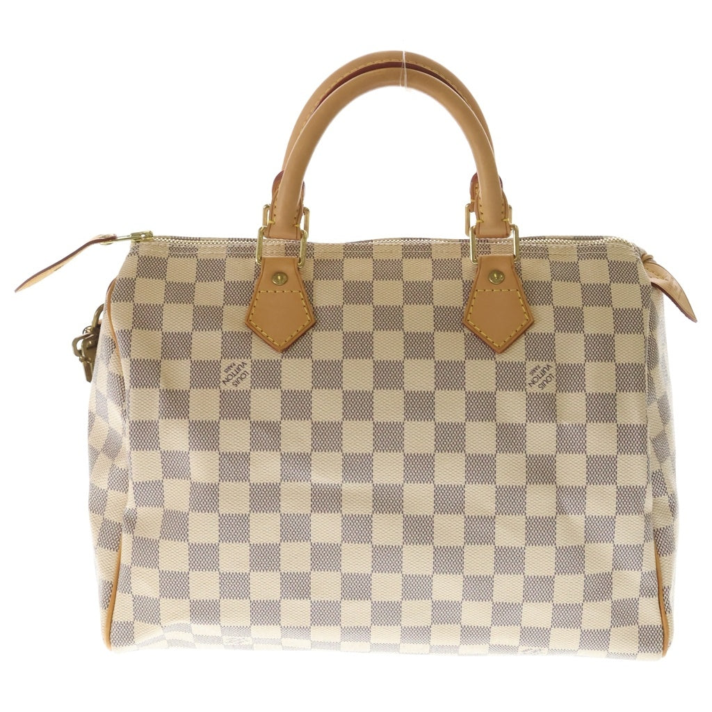 LOUIS VUITTON(ルイヴィトン) ダミエアズール スピーディ30 ボストンバッグ ハンドバッグ アイボリー×ブラウン PVCレザー N41533 ゴールド金具 レディース