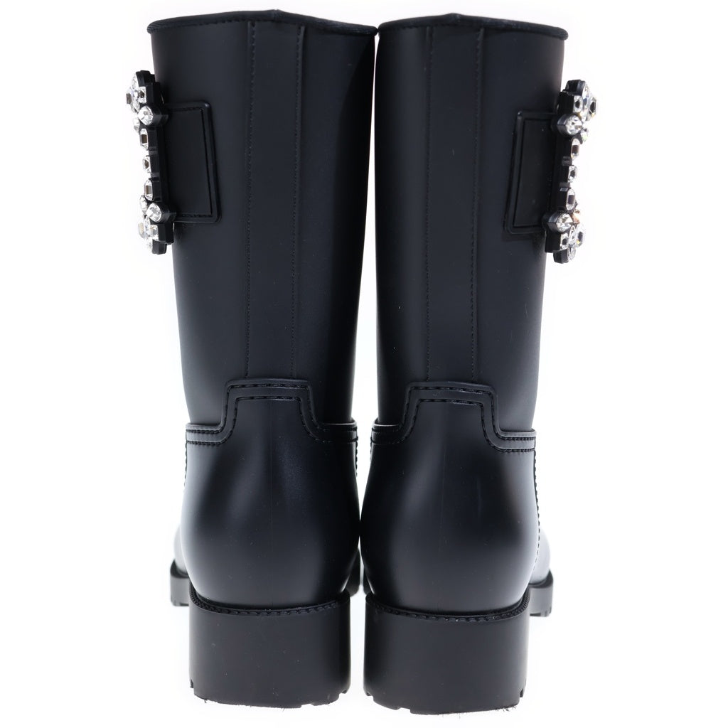 Roger Vivier(ロジェヴィヴィエ) テンペットヴィヴストラスバックルレインブーツ ロングブーツ ブラック レディース