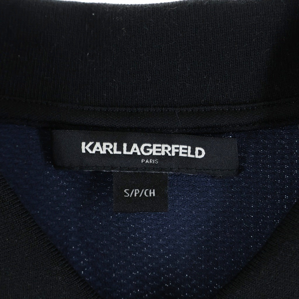 Karl Lagerfeld(カールラガーフェルト) パフォーマンス・ハーフジップポロ ポロシャツ ネイビー